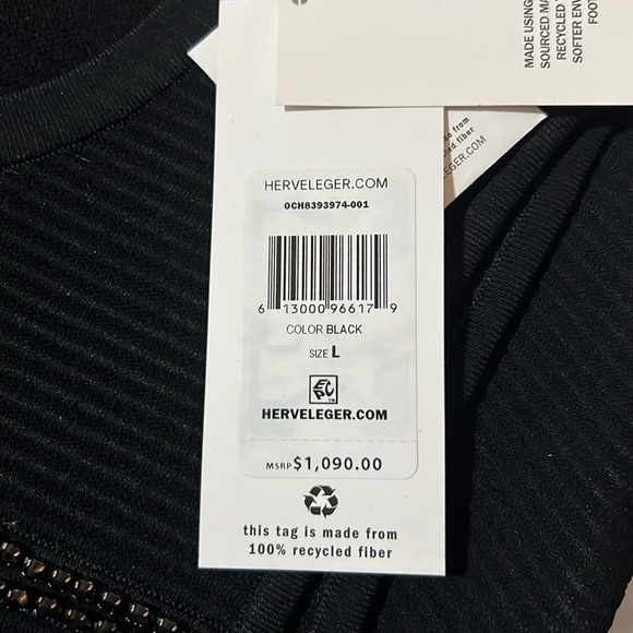 NWT - Herve Leger Ottoman Mini Dress (Still in Original Packaging) Sz. L - Picture 9 of 9